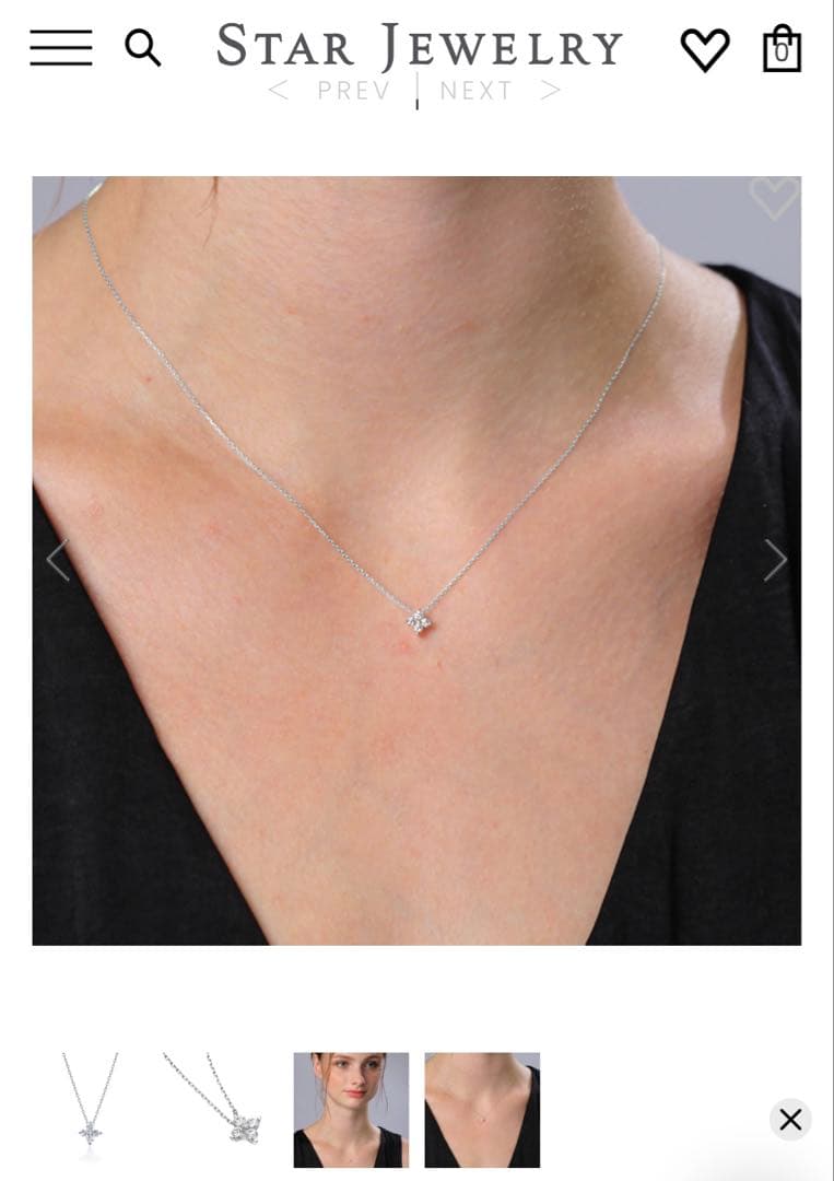 Pt950 ネックレス BRIGHTEST STAR