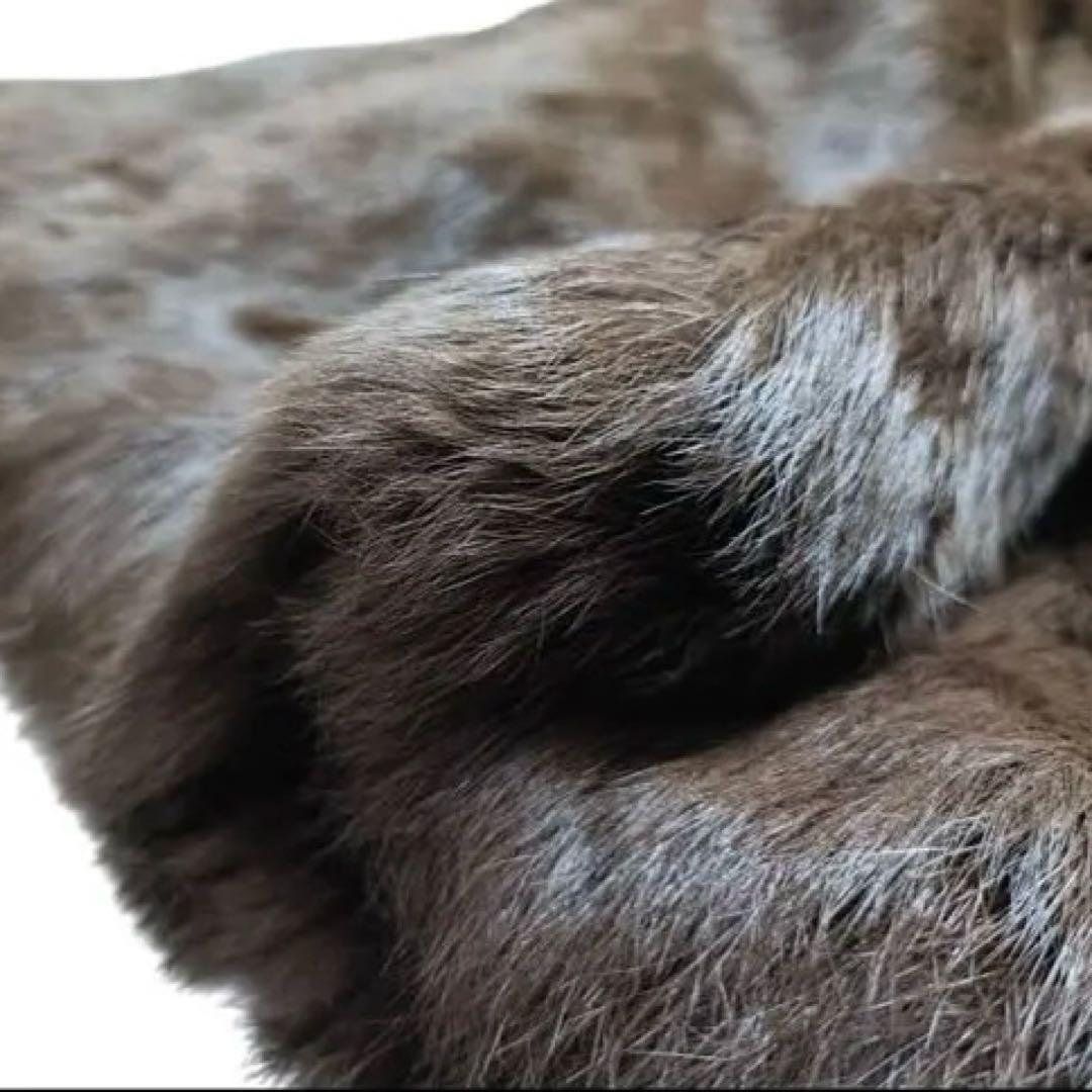 【A.P.C. アーペーセー】ジップアップ ファーコート ブラウン