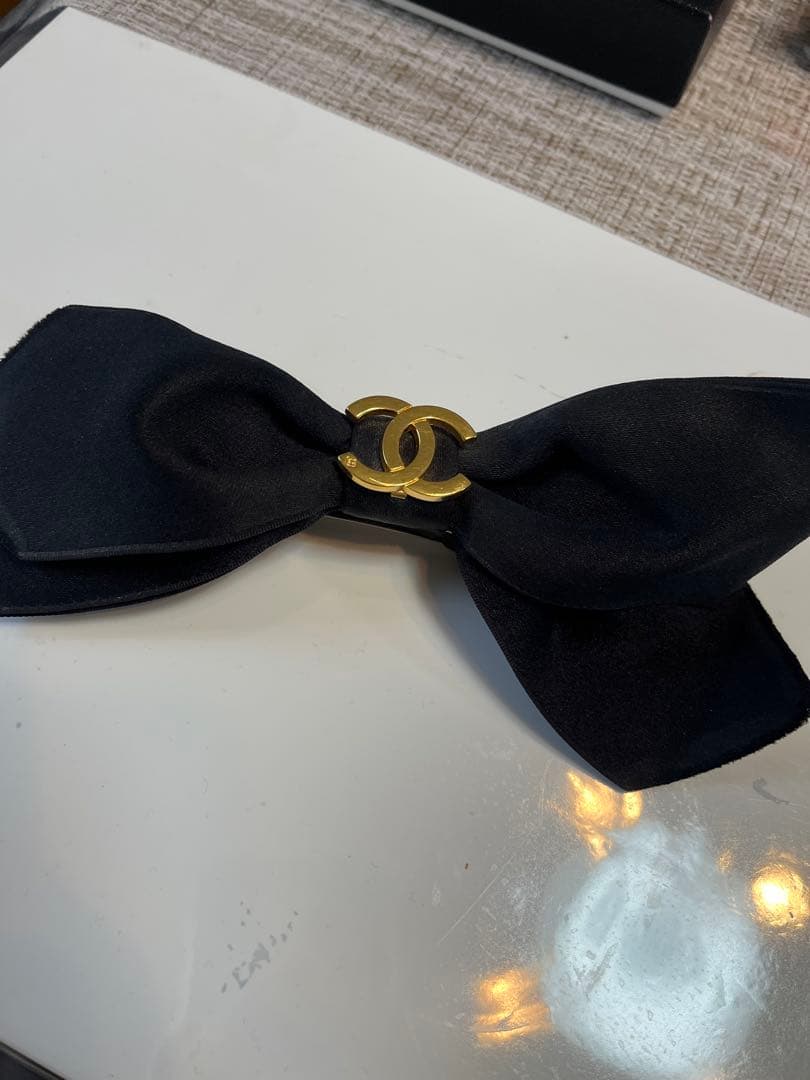 CHANEL シャネル ココマーク バレッタ　リボン