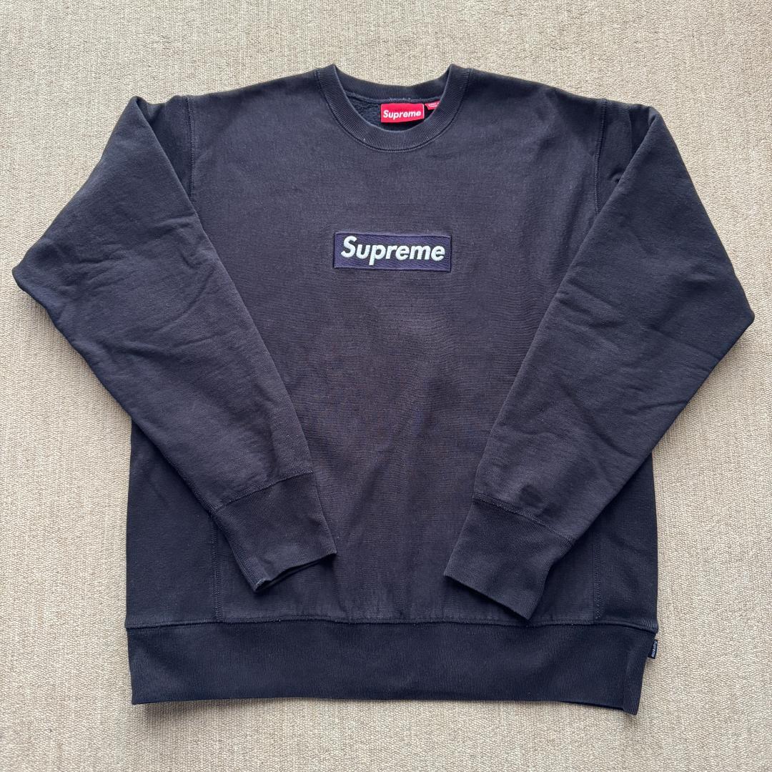 ロ*ズ様 Supreme Box Logo クルーネック スウェット 黒 カナダ