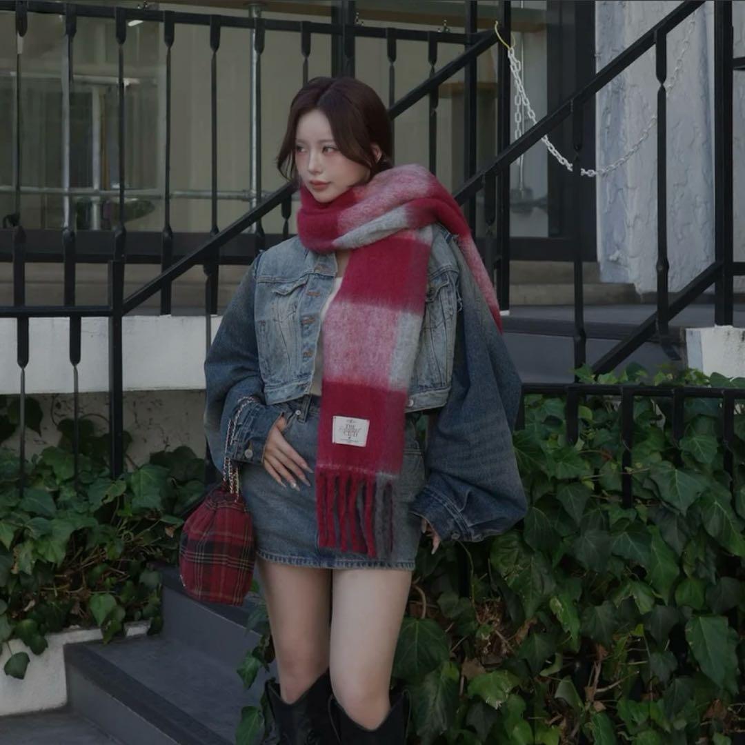 バックカーブデニムミニスカートダーリッチ