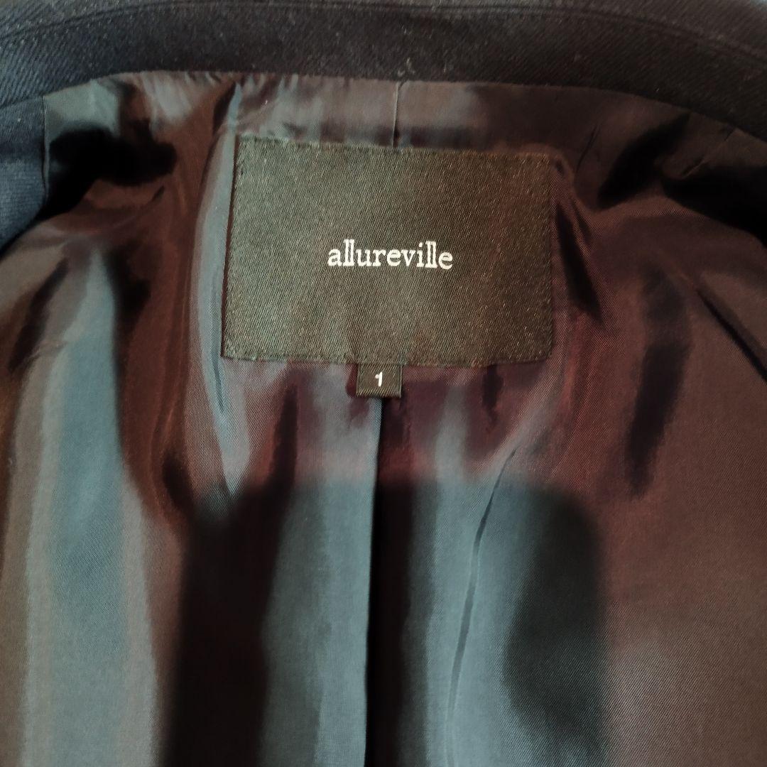 allureville ネイビー ダブルブレスト テーラードジャケット サイズ1