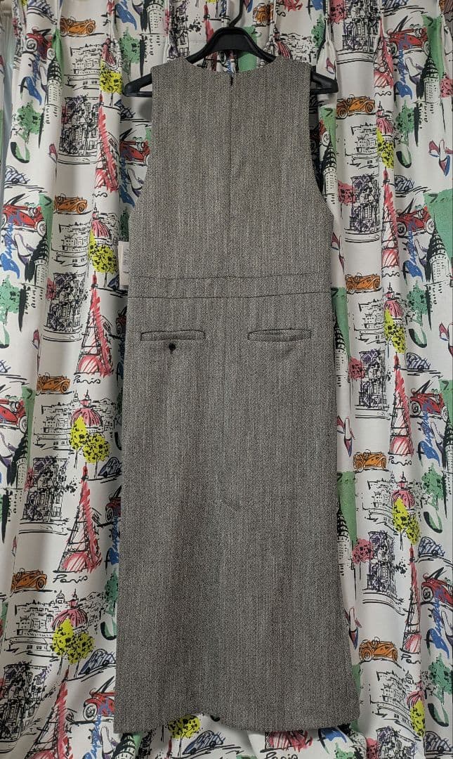 新品タグ付き　アダムエロペ【WEB限定】ストレートセミツイードワンピース 38