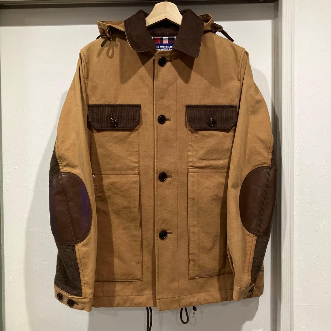 美品 ジュンヤワタナベマン ダッグ生地 カバーオールマウンテンパーカー ブラウン