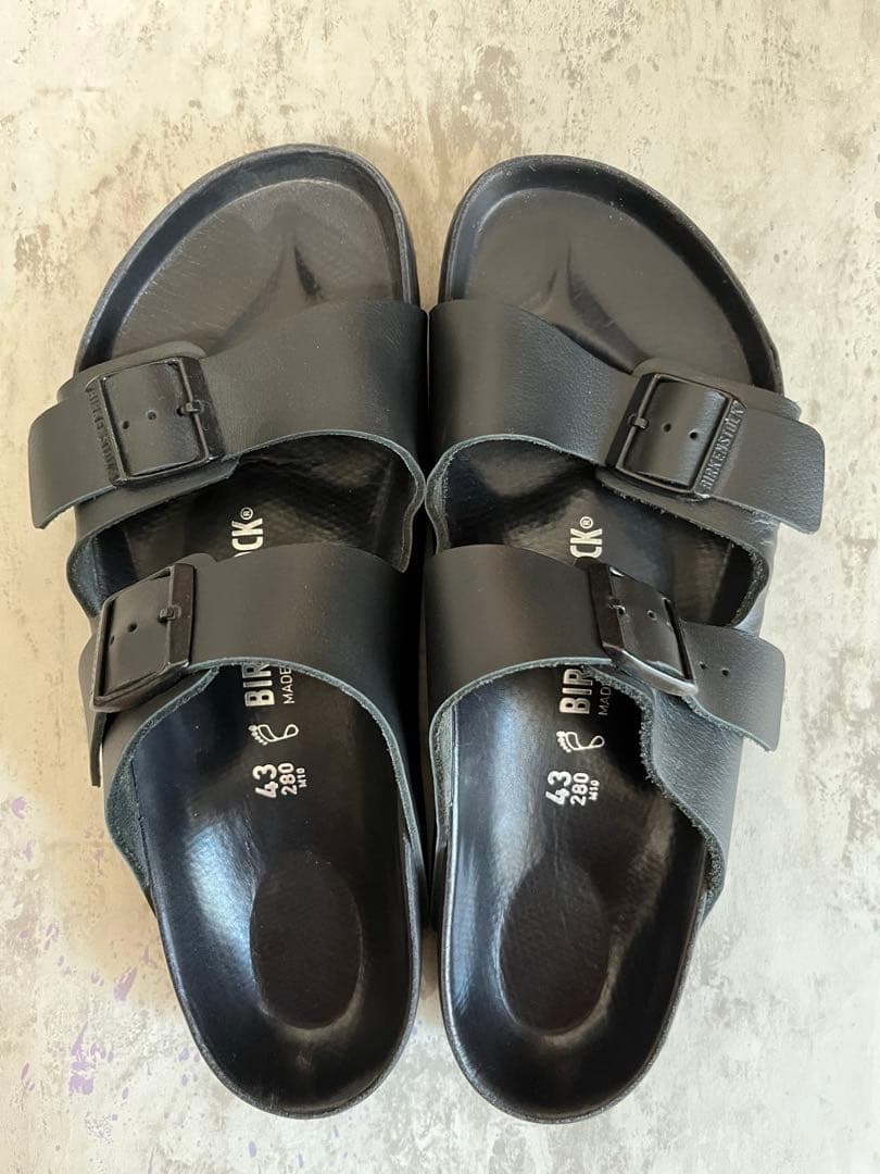 【美品】BIRKENSTOCK アリゾナ サンダル ブラック 43