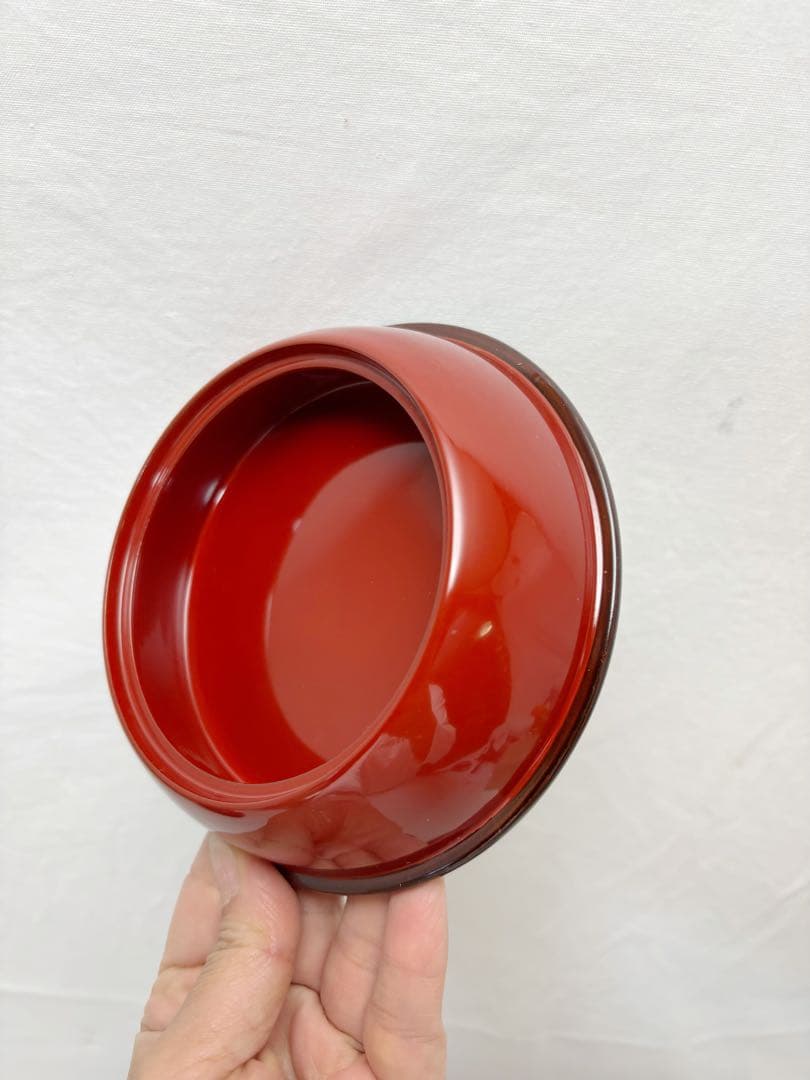 未使用 懐石道具 木製溜塗 信玄三段弁当 2客揃 千筋 内朱 重箱 会席 紙箱