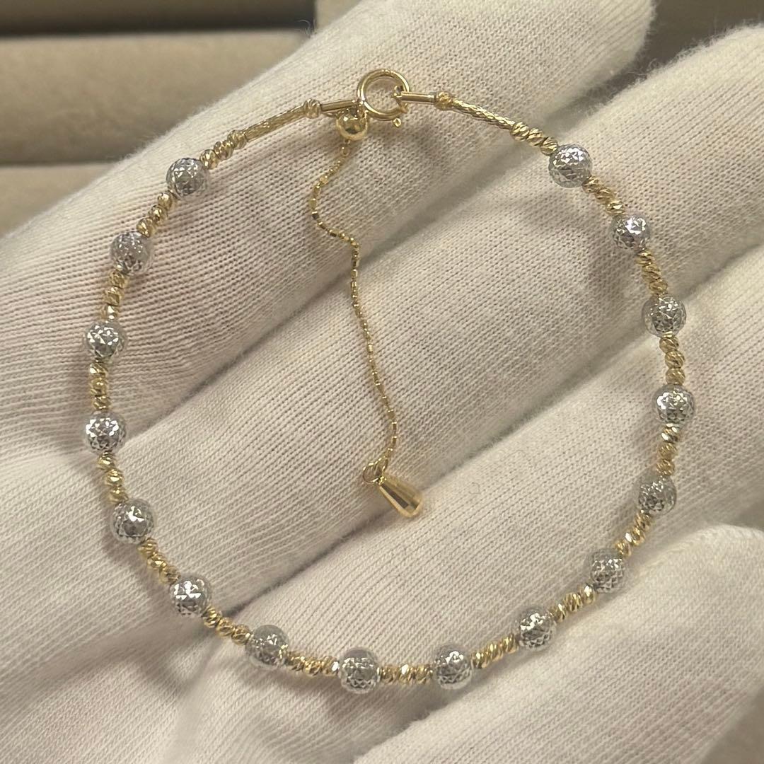 I★M　K18デザインバングル　ブレスレット　ミラーボール　キラキラ　2色