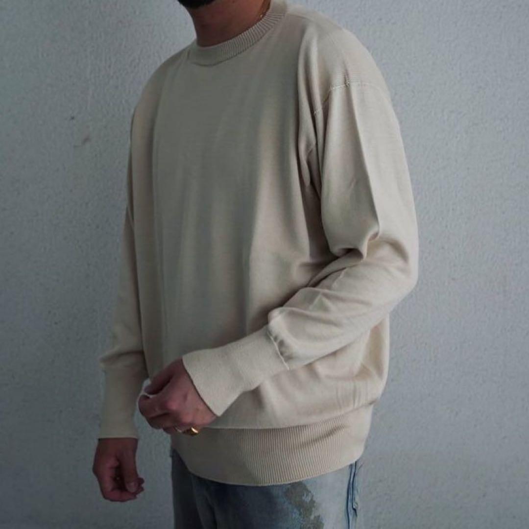 トップス Olde H & Daughter SILK PLAIN CREW NECK