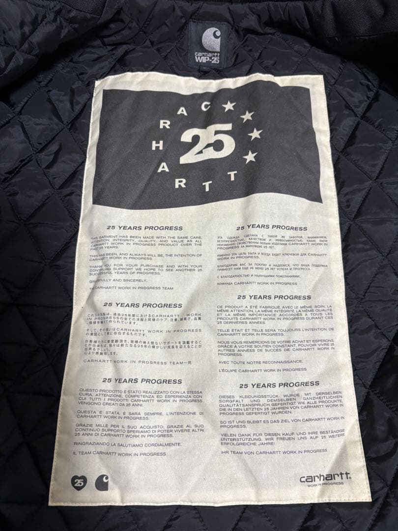 Carhartt wip 25周年　チョアコートブラックカバーオール