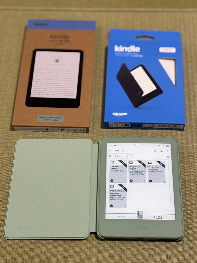 New Kindle2024年16GB マッチャ広告なし&純正ファブリックカバー