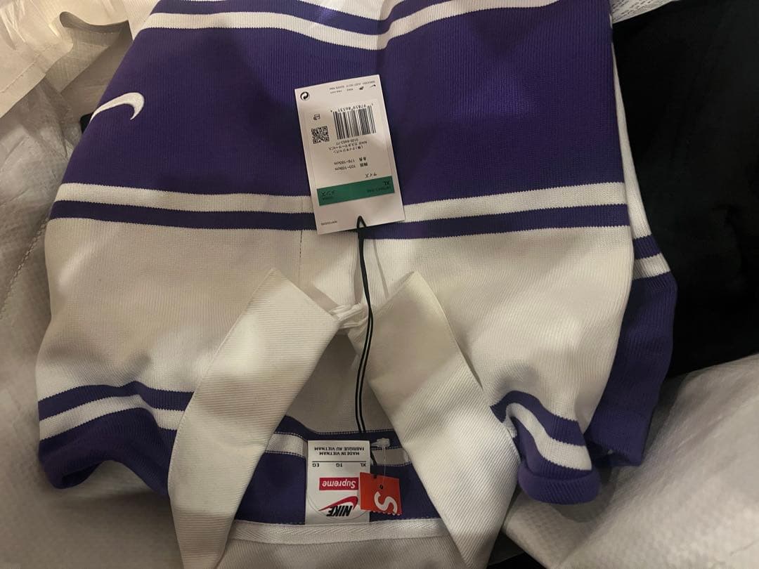 ウェア Supreme x Nike Stripe Rugby \"Purple\" XL