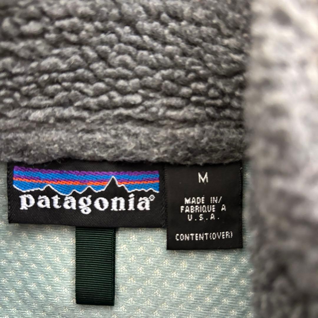 M*様 パタゴニア レトロXベスト チャコール×グリーン USA製 F99 M