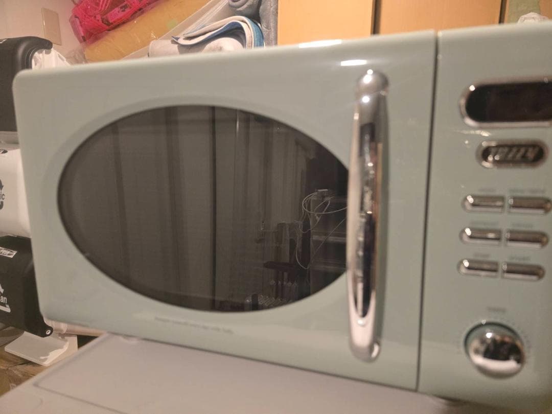 【美品・2023年製】LADONNA Toffy 電子レンジ ペールアクア