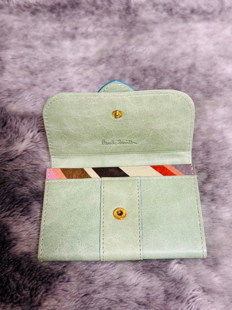 『レアカラー』Paul Smith ポールスミス　名刺入れ スカイブルー　箱