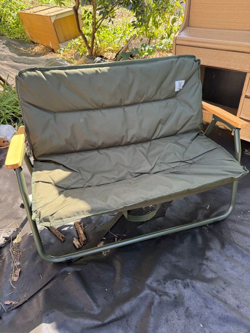 DOD グッドラックソファ カーキ 2人掛け 折りたたみチェア キャンプ