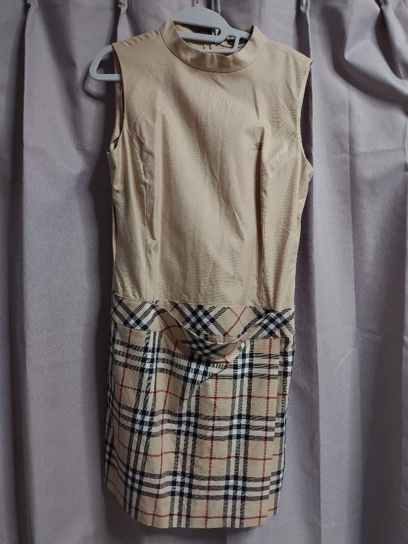 Burberry　バーバリー　ノースリーブワンピース ベージュ/チェック