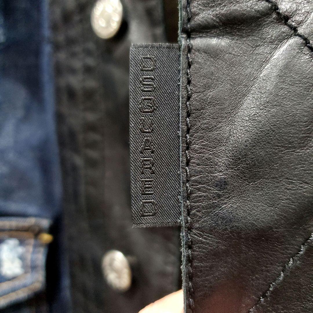 【レア！美品、XL相当】DSQUARED2 レザー切替 デニムジャケット、シャツ