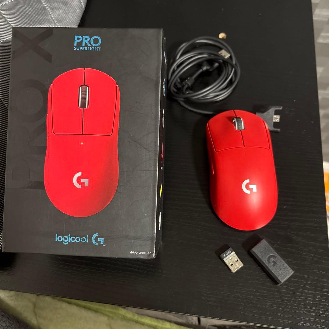 Logicool GPRO SuperLightワイヤレスマウスレッド