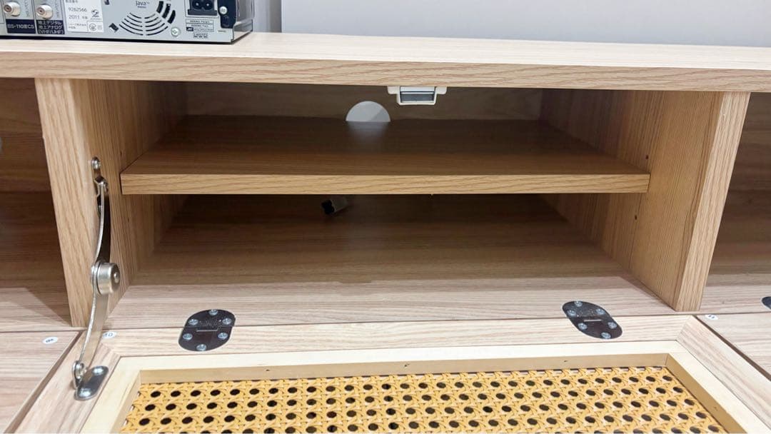 ナチュラル　オーク　木目　テレビ台　ラタン調　150cm