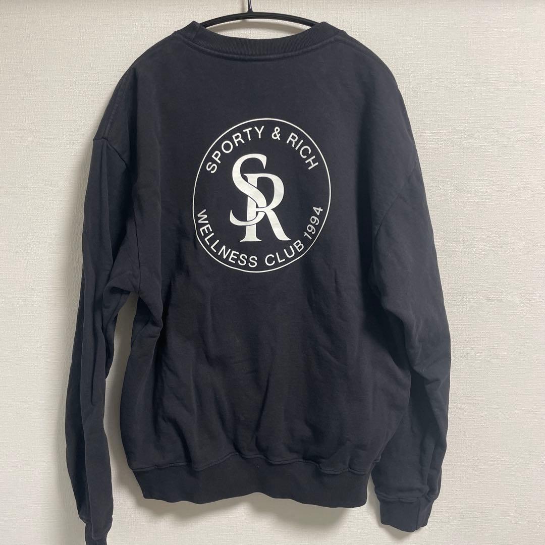 SPORTY & RICH ブラック トレーナー
