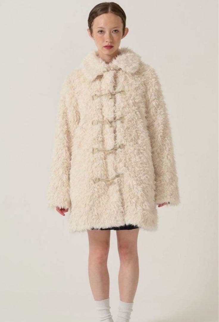 tinajojun フェイクファーダッフルコート