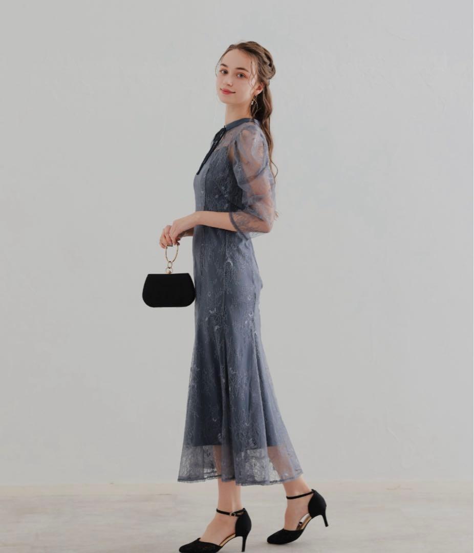 Dorry Doll　ドリードール　 ボレロレイヤーレースドレス　ブルー　L