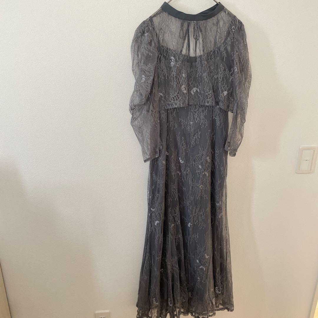 Dorry Doll　ドリードール　 ボレロレイヤーレースドレス　ブルー　L