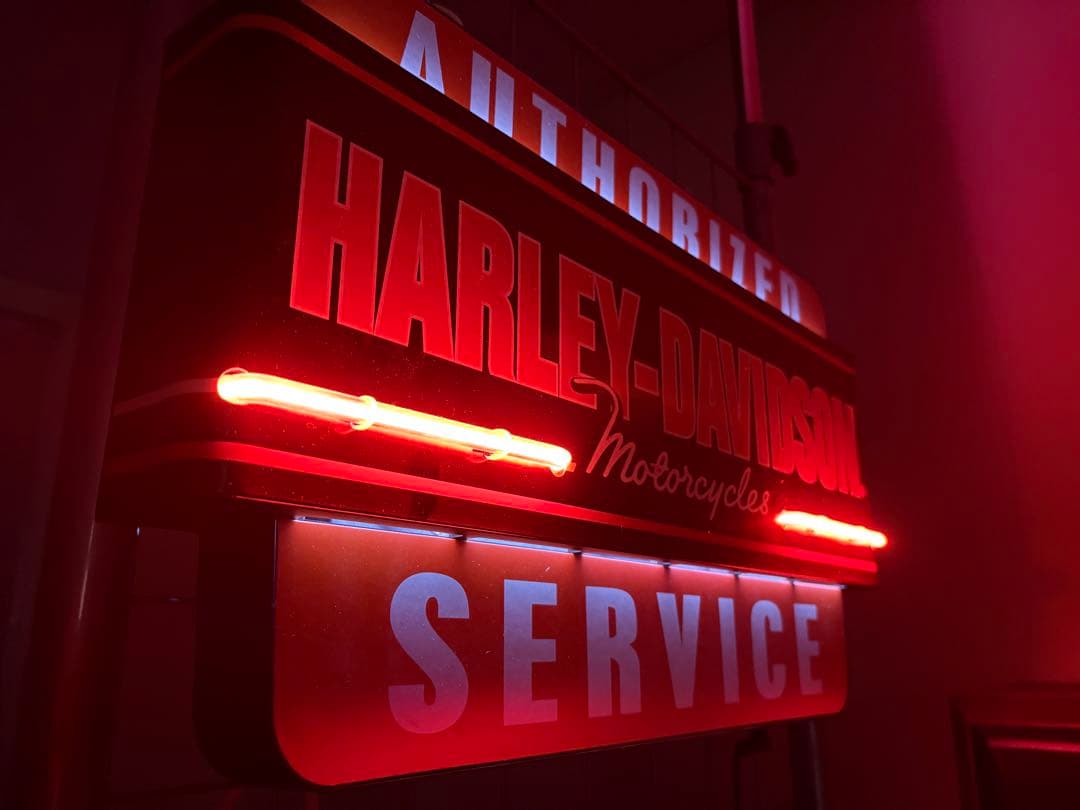 H.shopハーレーダビットソン　ネオン　看板