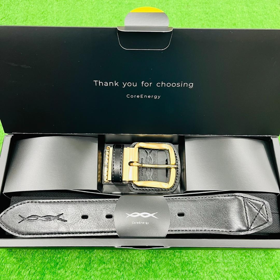 特別価格　箱なし　野球専用ベルト　コアエナジー 3　ブラック /ゴールド　ベルト