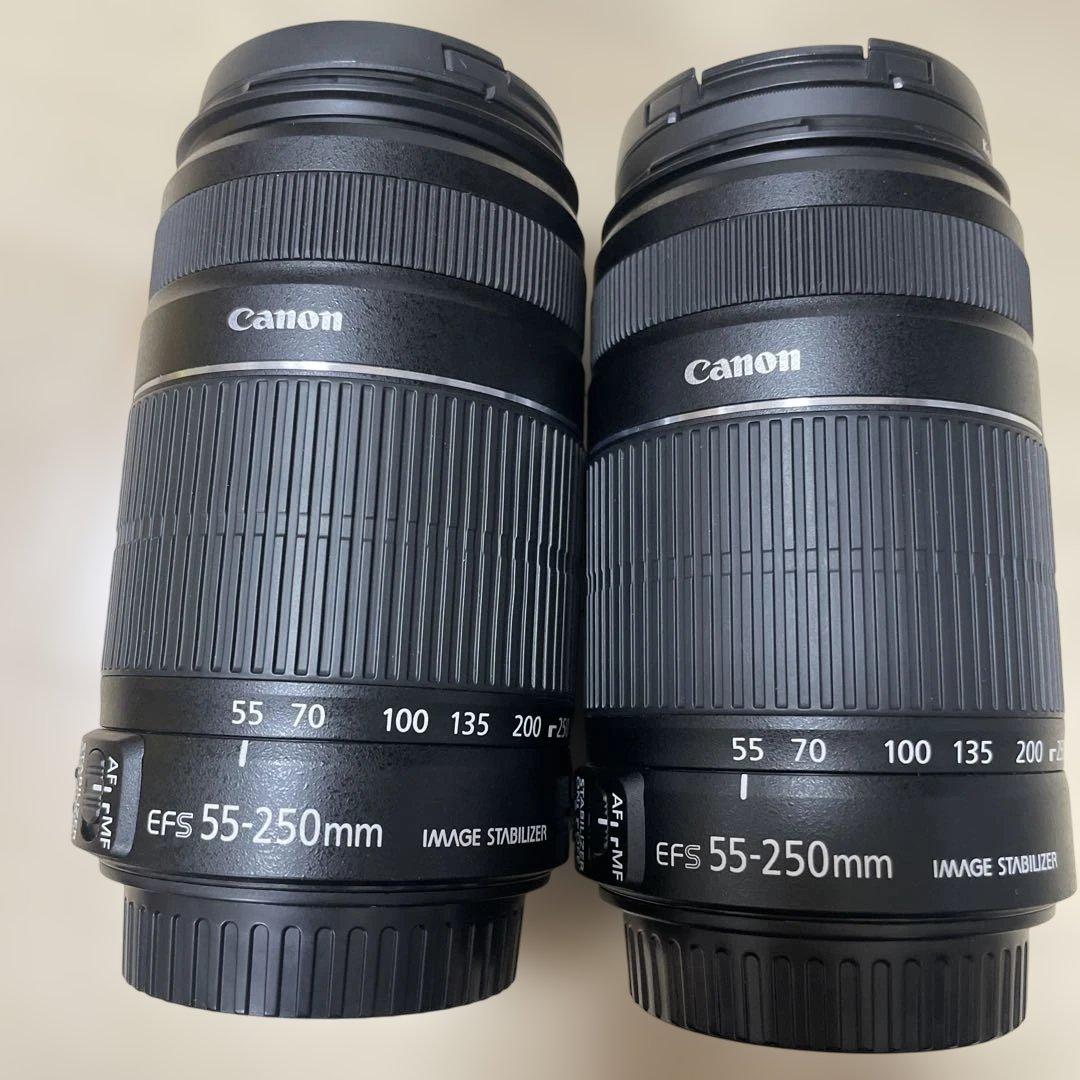 Canon EF-S 55-250mm IS2 ズームレンズ　2本
