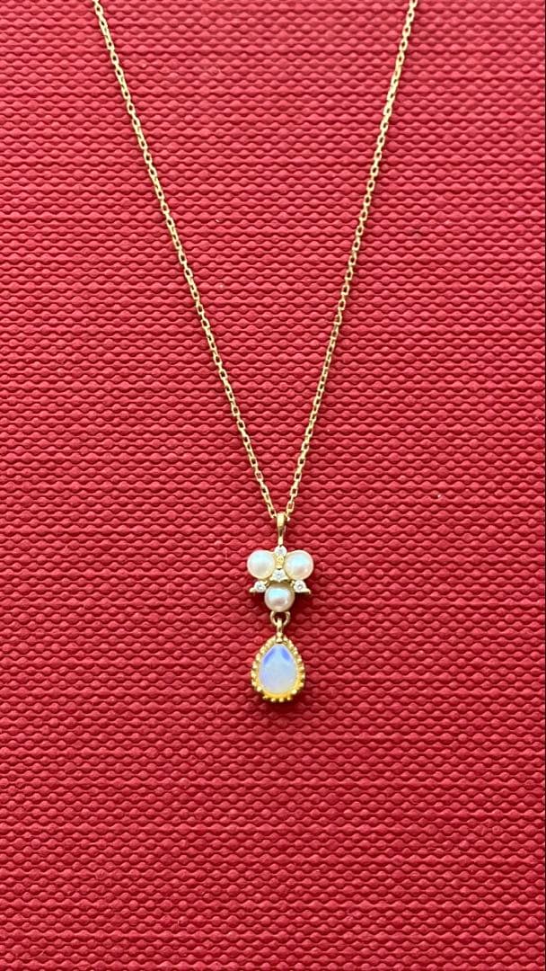 o*n様 碌山K10オパールネックレス　刻印あり