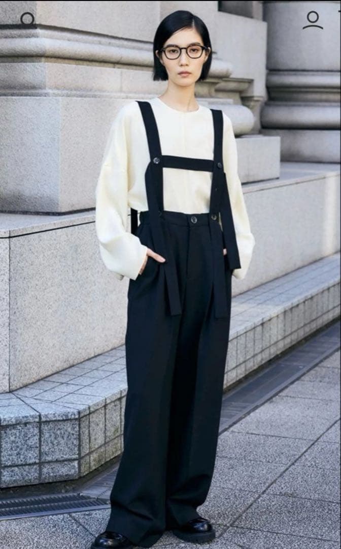 ENFOLD完売 サスペンダーパンツ38