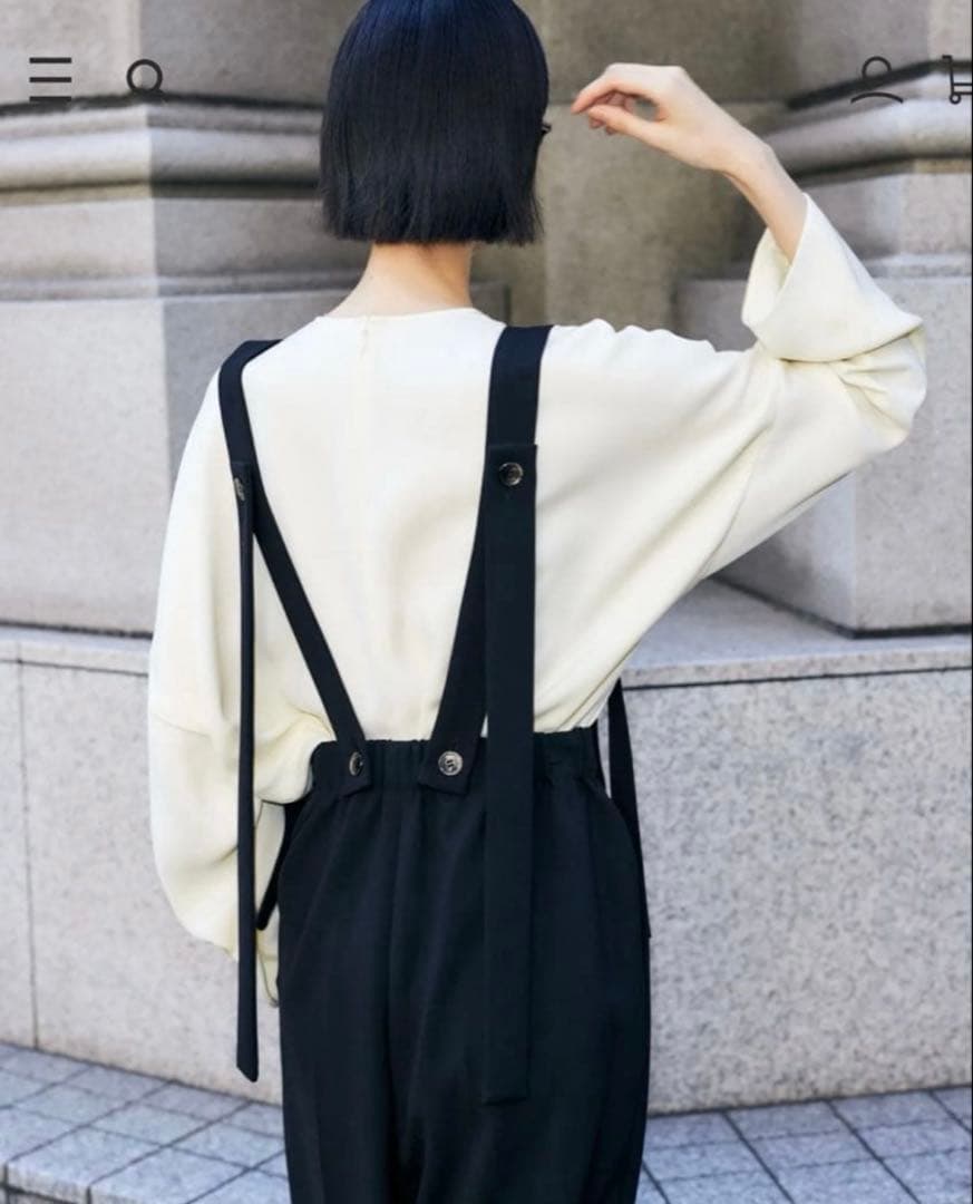 ENFOLD完売 サスペンダーパンツ38