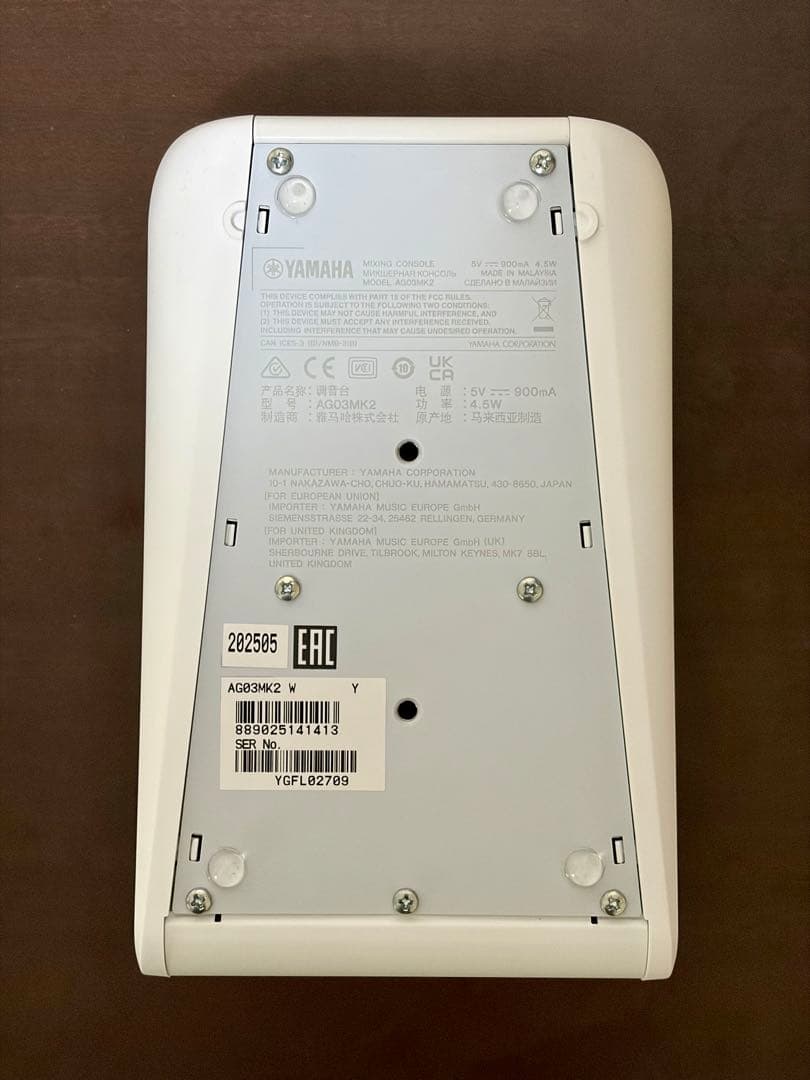 DTM・DAW YAMAHA AG03MK2