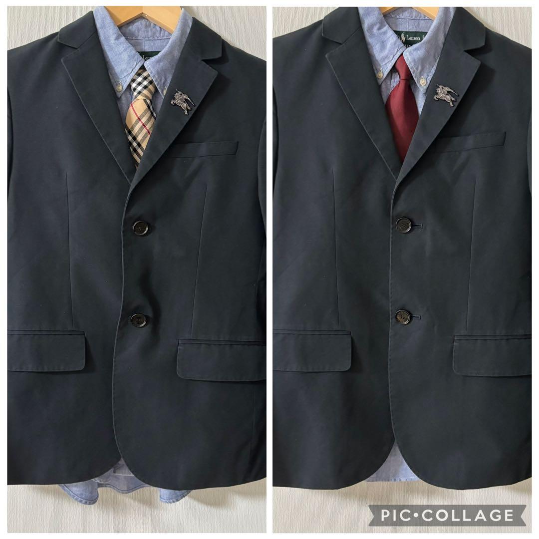 希少　バーバリー　スーツ　卒業式　150 ネクタイ