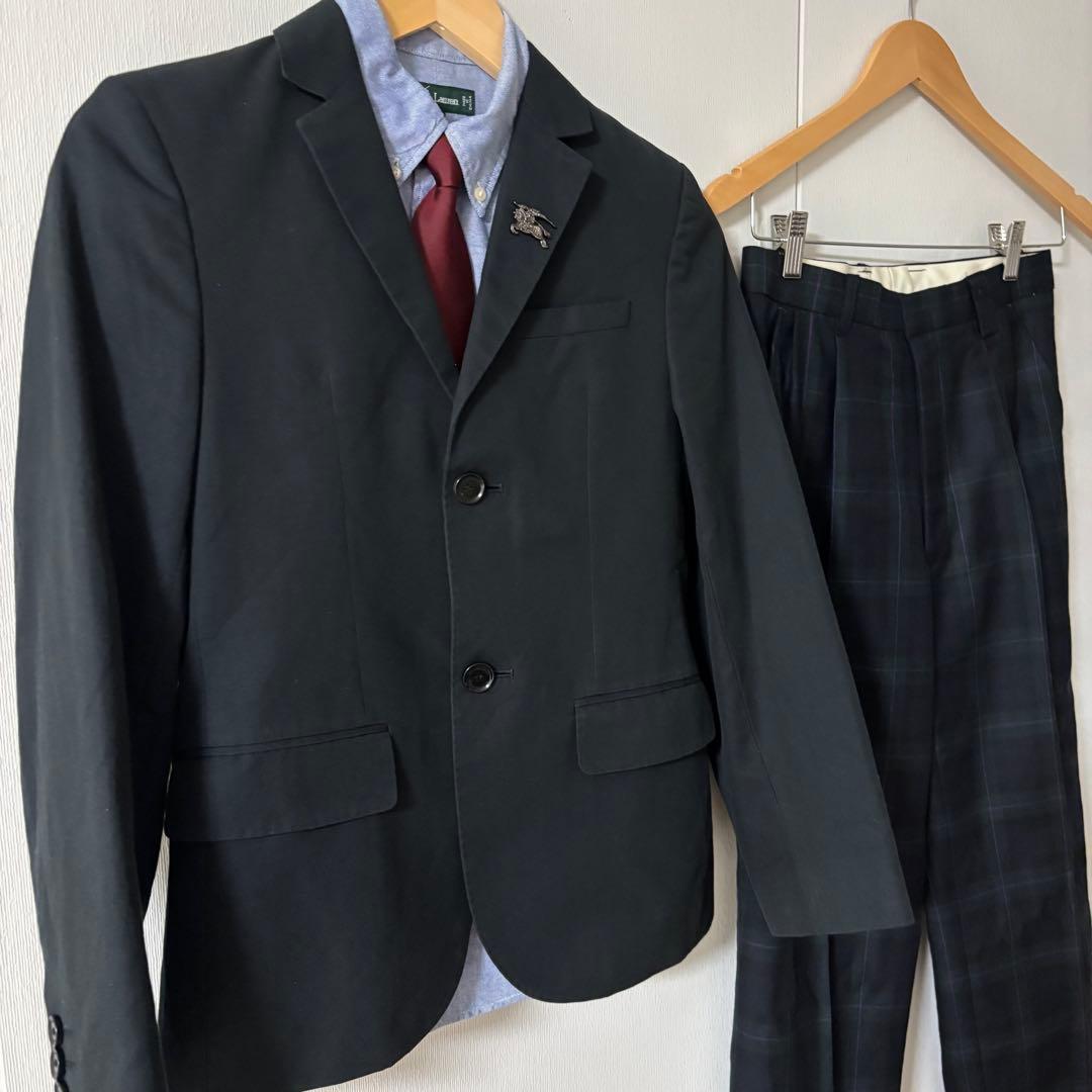 希少　バーバリー　スーツ　卒業式　150 ネクタイ