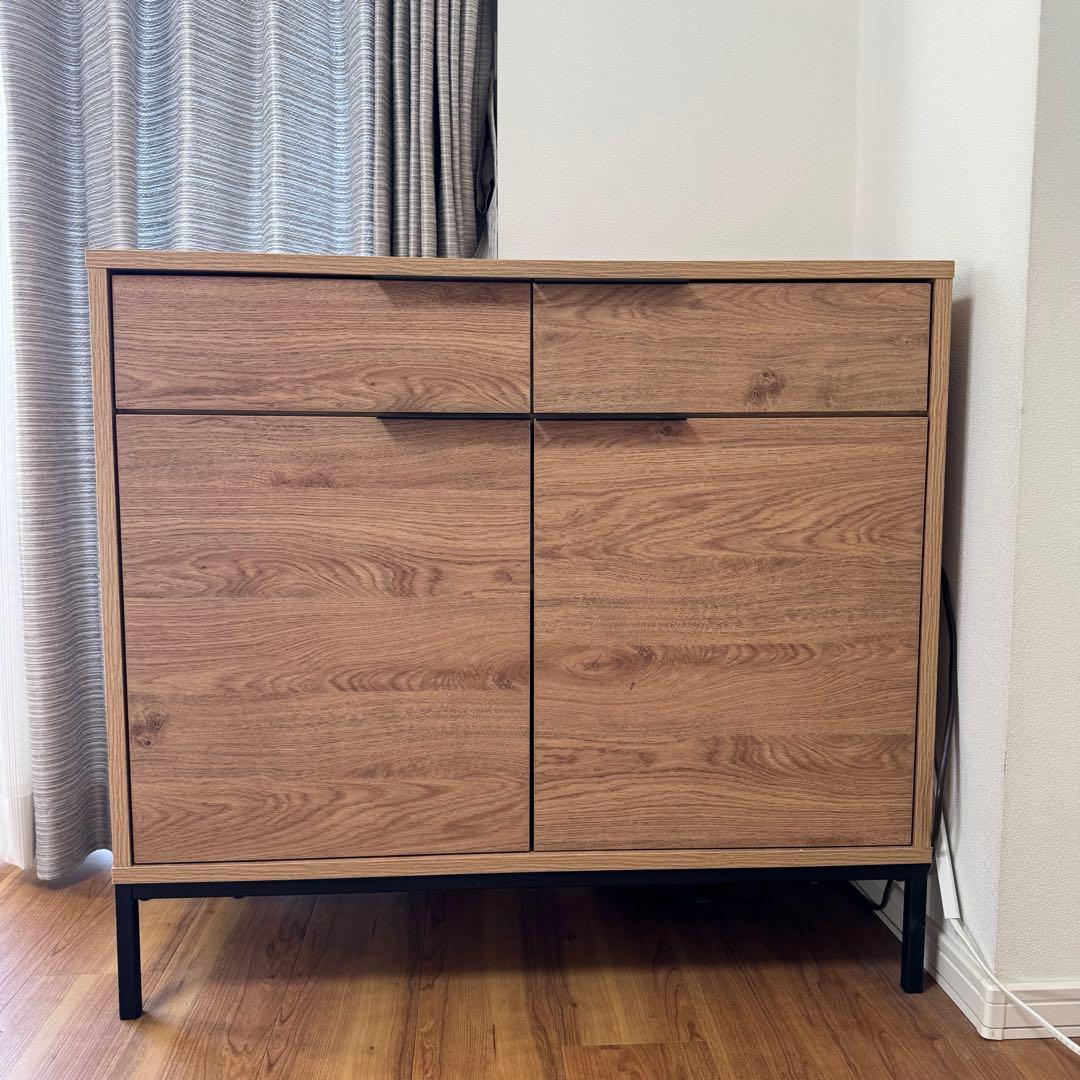 LOWYA ロウヤキャビネット リビングボード 幅90 チェスト 収納棚