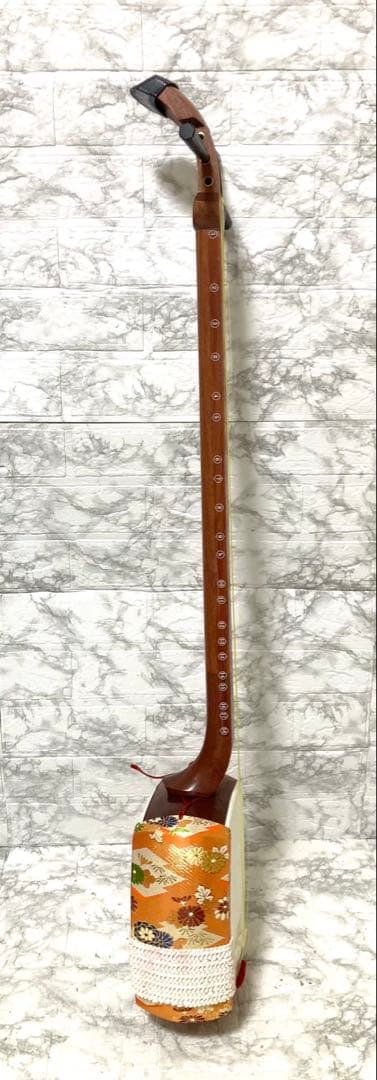 【美品】三味線 中棹 撥 特選白象印 ハードケース付き 音出し確認済