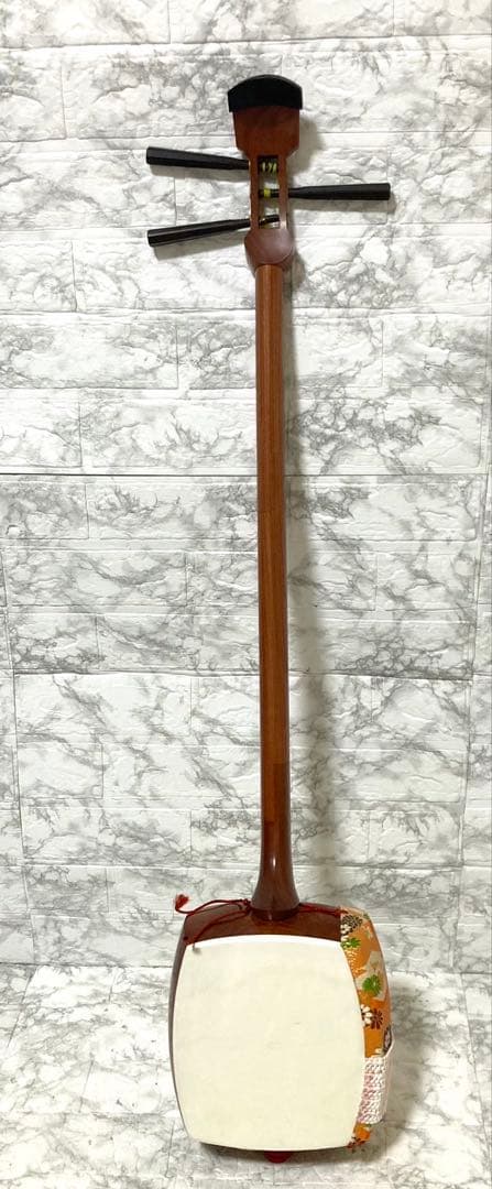 【美品】三味線 中棹 撥 特選白象印 ハードケース付き 音出し確認済