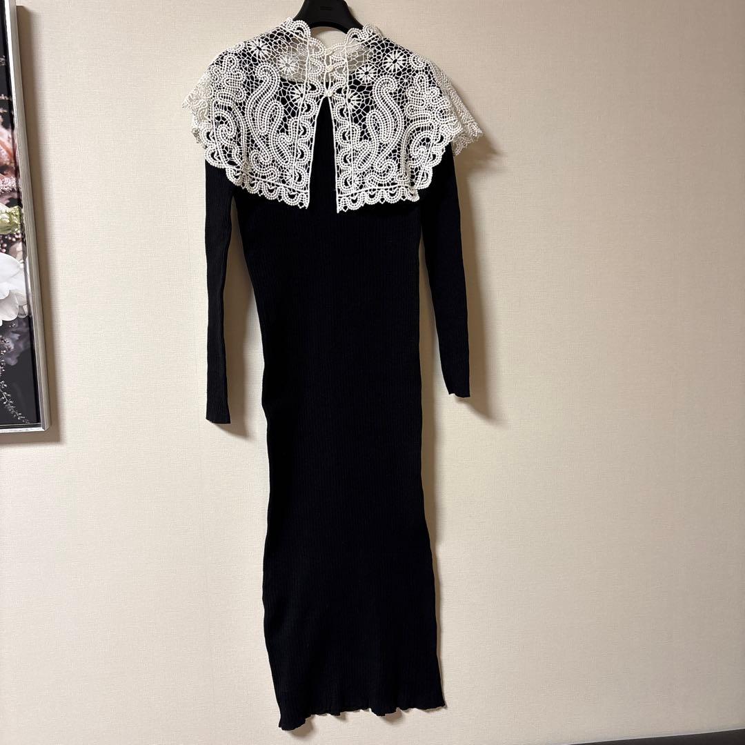 【美品】Ameri LACE COLLAR SET DRESS