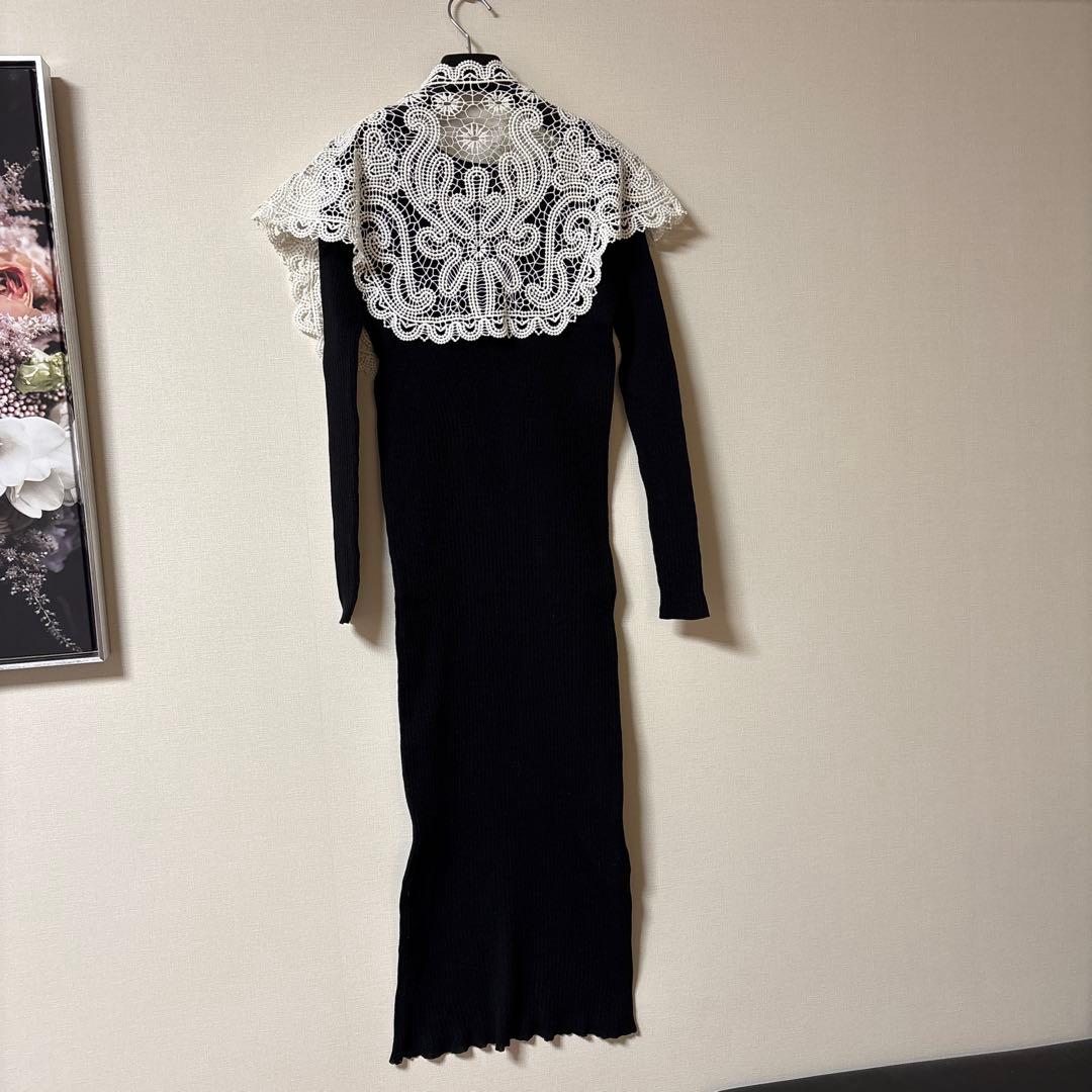 【美品】Ameri LACE COLLAR SET DRESS