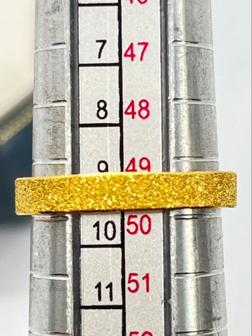 K24 純金 平打ちグロスリング 3.88g指輪 リング 刻印あり ハンドメイド