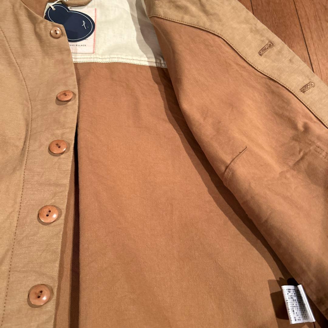 カジュアル ベージュ コットンジャケット
