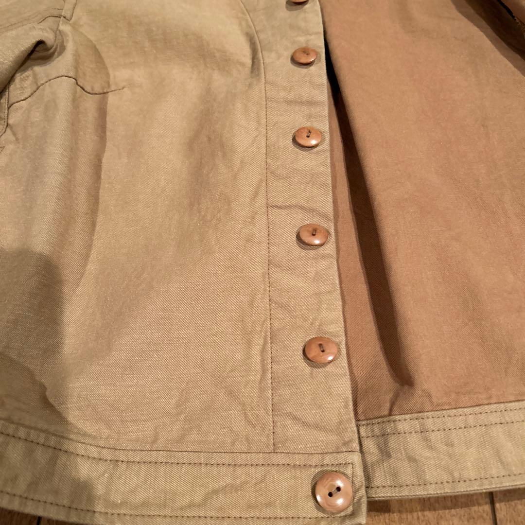 カジュアル ベージュ コットンジャケット
