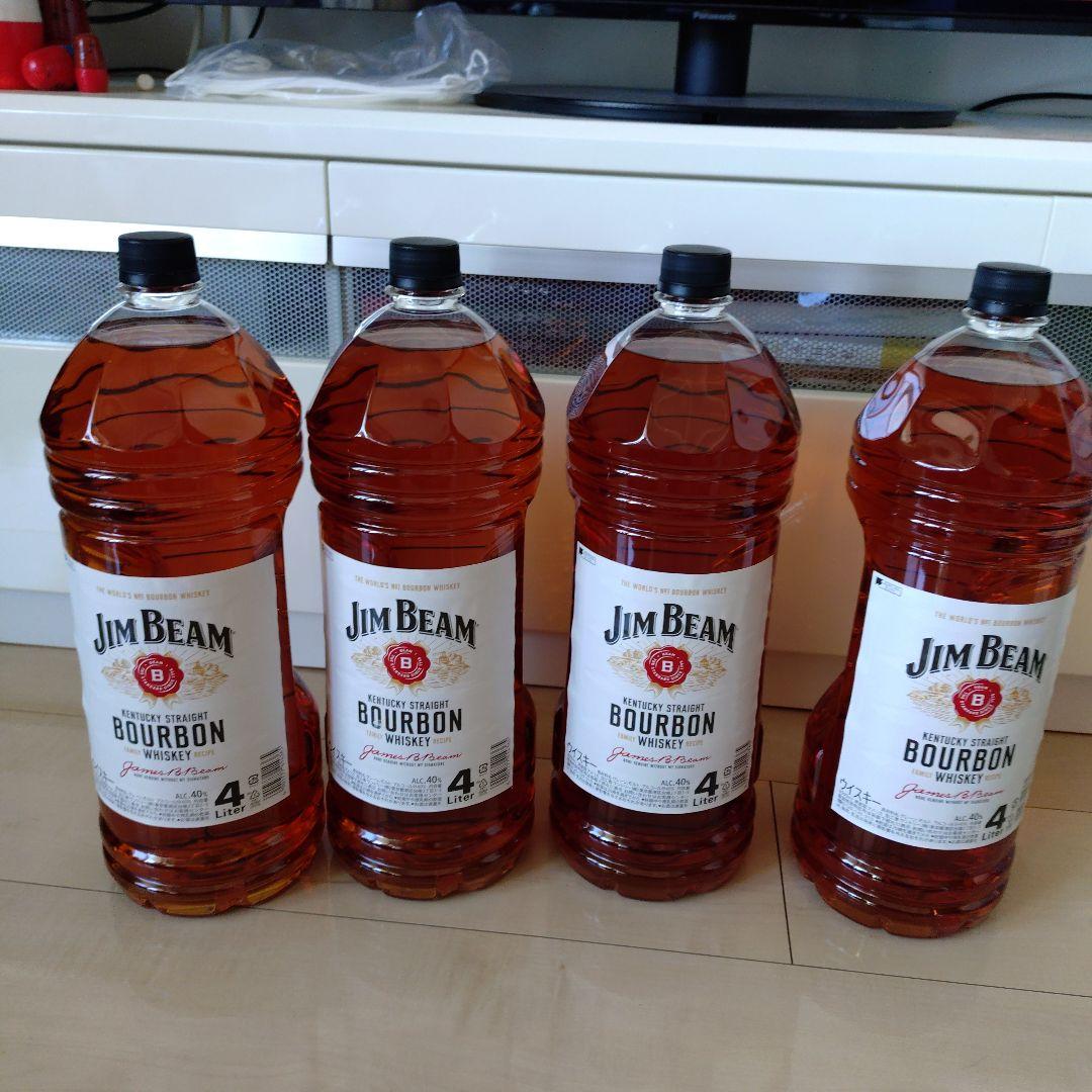 Jim Beam バーボンウイスキー 4本セット 4L