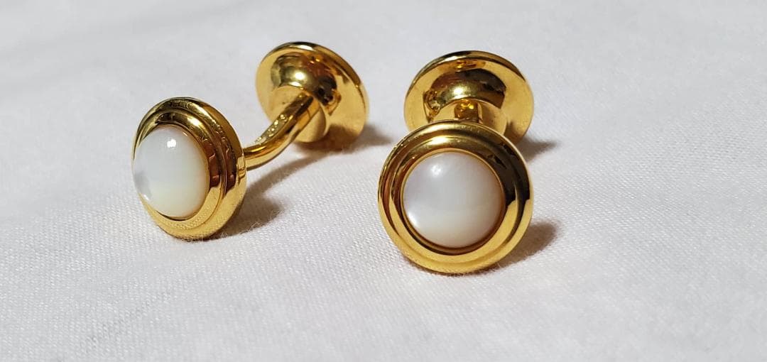 正規限定 デュポン リフレクション装飾 リバーシブルカフス シェル×黒×ゴールド