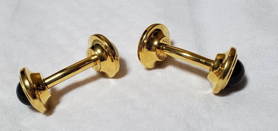 正規限定 デュポン リフレクション装飾 リバーシブルカフス シェル×黒×ゴールド