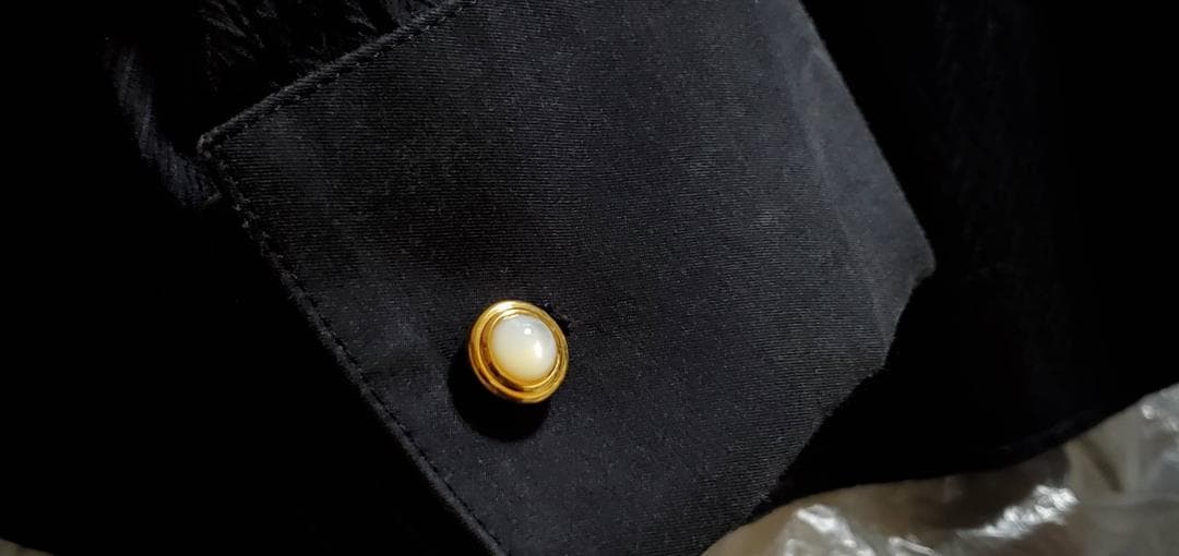 正規限定 デュポン リフレクション装飾 リバーシブルカフス シェル×黒×ゴールド