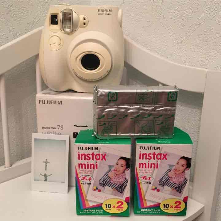 送料込＊チェキset インスタント ポラロイドカメラ 50フイルム付き チェキ会