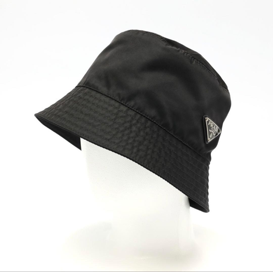 本日限定PRADA バケットハット 希少両側ロゴ XL